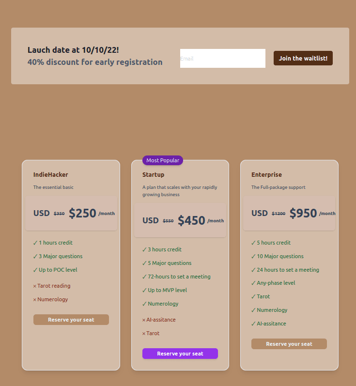pricing validation